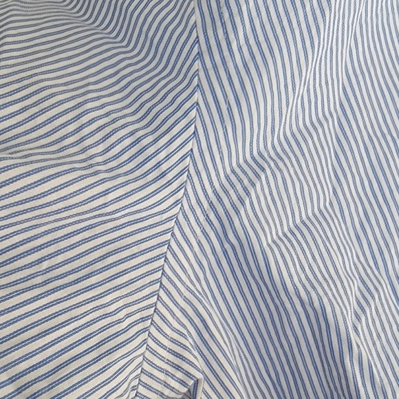 Men's Michael Kors Blue Pinstripe Button Down Shirt Size Large - Picture 6 of 6